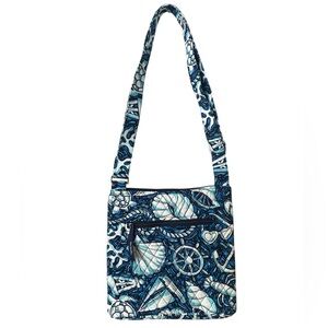 NWT Vera Bradley Blue and White Hipster Shore Enough Crossbody Bag